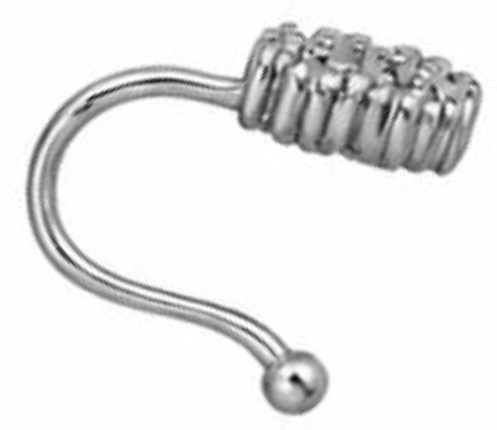 Silver Crystal Halo Nose Pin