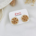 Gold Floral Cluster Stud Earrings