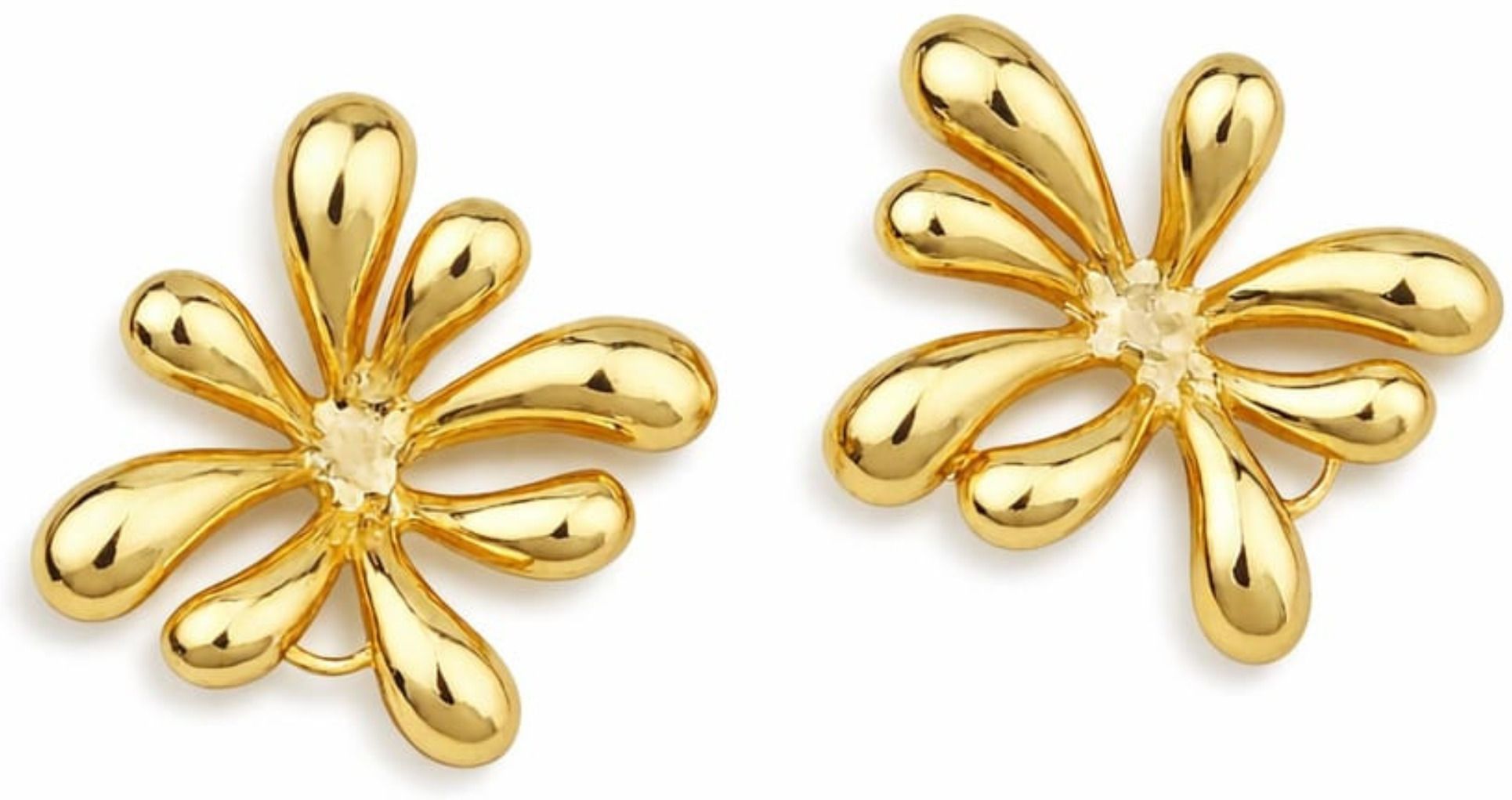 Gold Bloom Stud Earrings – Chunky Floral Statement