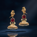 Traditional Peacock Jhumka Earrings