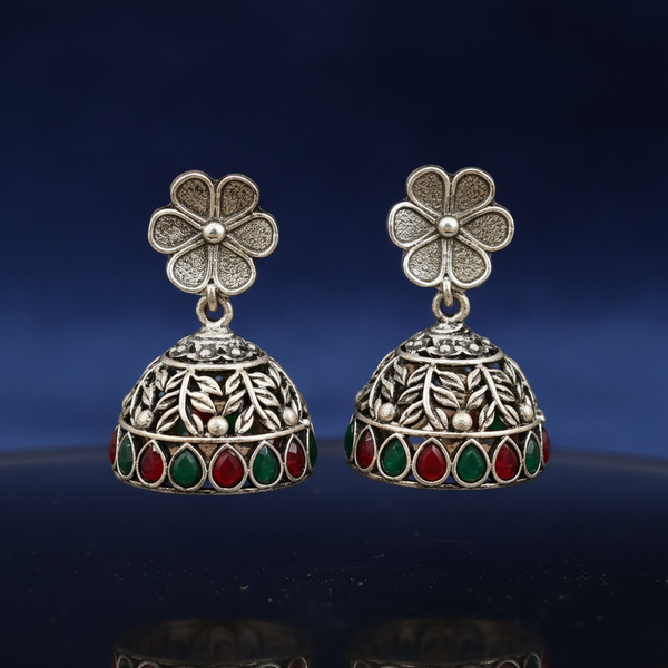 oxidize Jhumka Red & Green