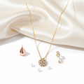 Gold Four-Leaf Clover CZ Pendant Necklace