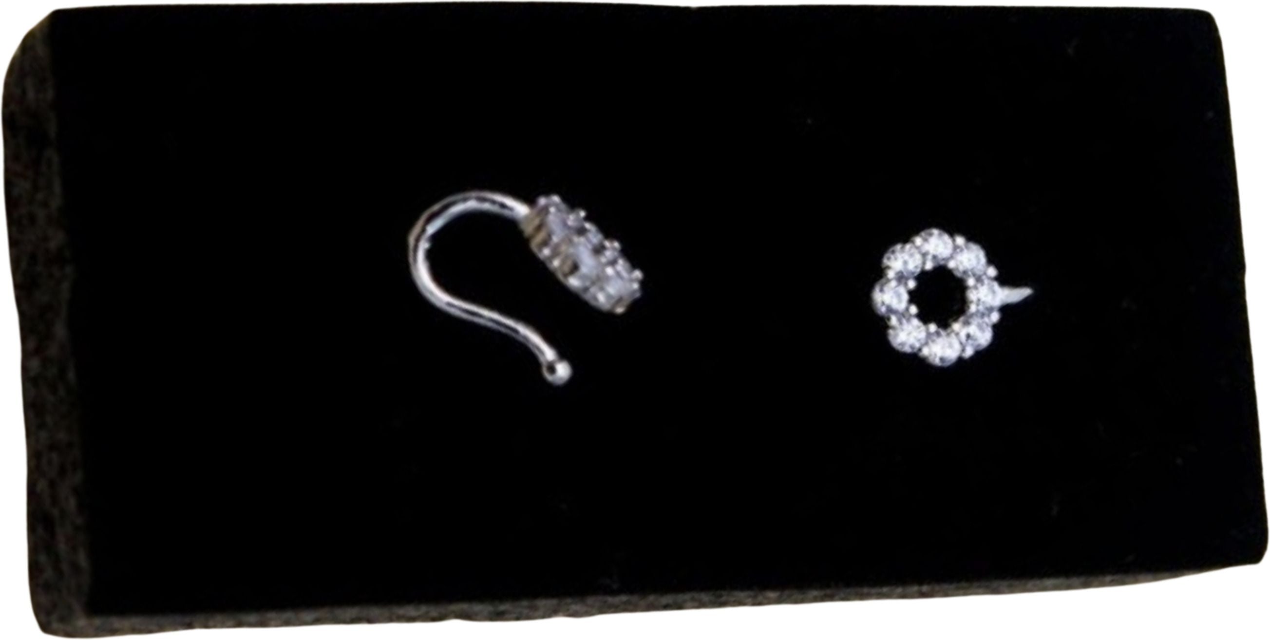 Silver Open Flower Nose Pin - Minimalist Design