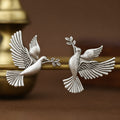 Oxidised Silver Flying Dove Stud Earrings